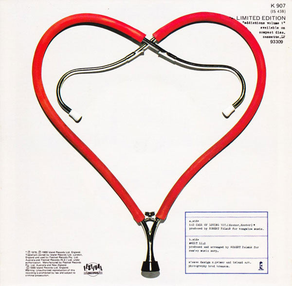 Robert Palmer : Bad Case Of Loving You (Doctor Doctor) (7", Single, Ltd)