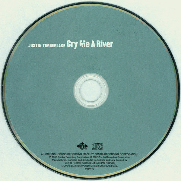 Justin Timberlake : Cry Me A River (CD, Single, Enh, CD1)
