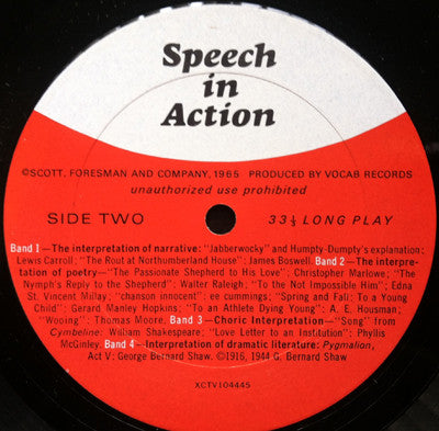 Scott, Foresman And Company : Speech In Action (LP)