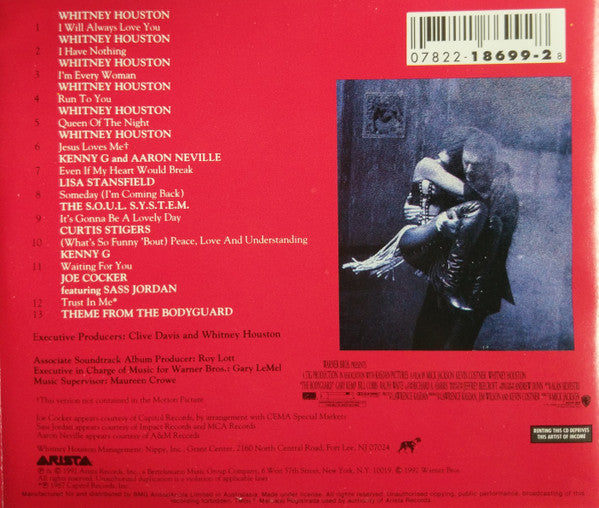 Various : The Bodyguard (Original Soundtrack Album) (CD, Album, Dis)