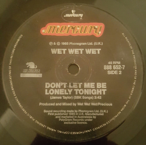 Wet Wet Wet : Sweet Little Mystery (7", Single)