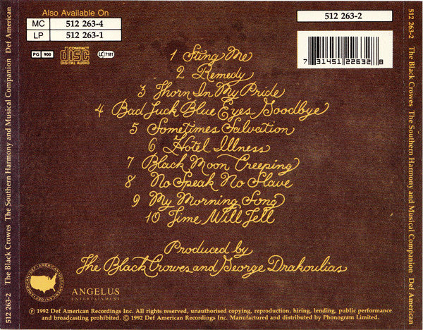 The Black Crowes : The Southern Harmony And Musical Companion (CD, Album)