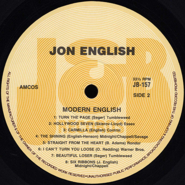 Jon English (3) : Modern English (LP, Comp)