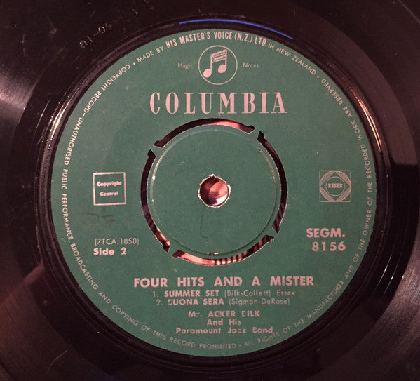 Acker Bilk : Four Hits And A Mister (7", EP, Mono)