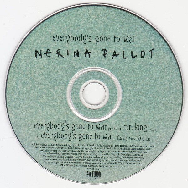 Nerina Pallot : Everybody's Gone To War (CD, Single)