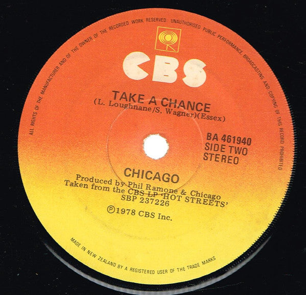 Chicago (2) : No Tell Lover / Take A Chance (7", Single)