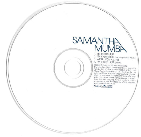 Samantha Mumba : I'm Right Here (CD, Single, Enh)