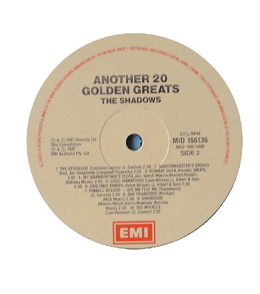 The Shadows : Another 20 Golden Greats (LP, Comp)