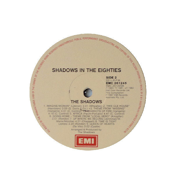 The Shadows : The Shadows In The Eighties (LP, Comp)