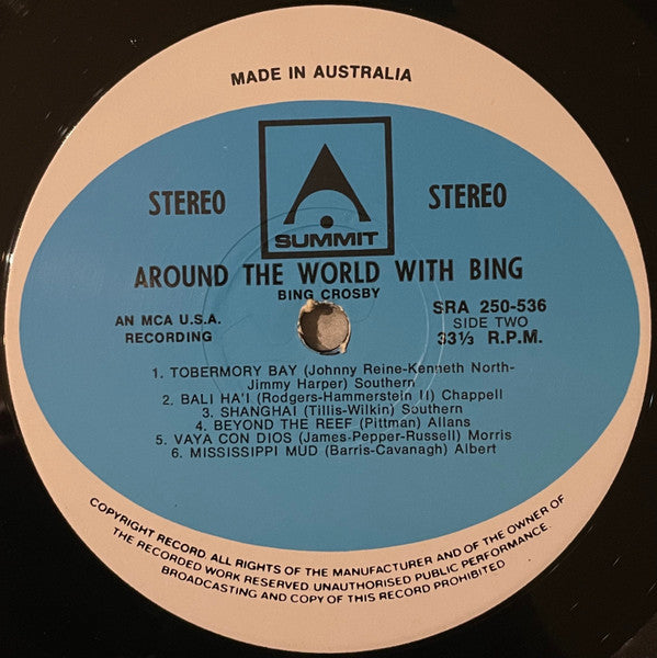 Bing Crosby : Around The World With Bing (LP, Album, RE)