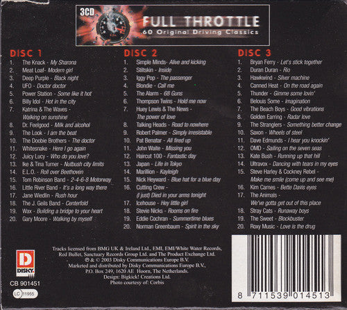 Various : Full Throttle (60 Original Driving Classics) (Box, Comp + 3xCD, Comp)