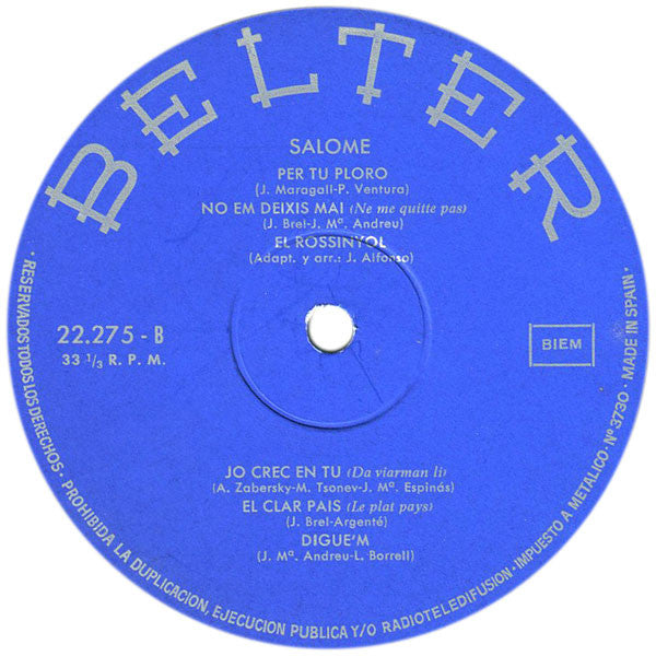 Salomé (2) : Salomé (LP, Album)