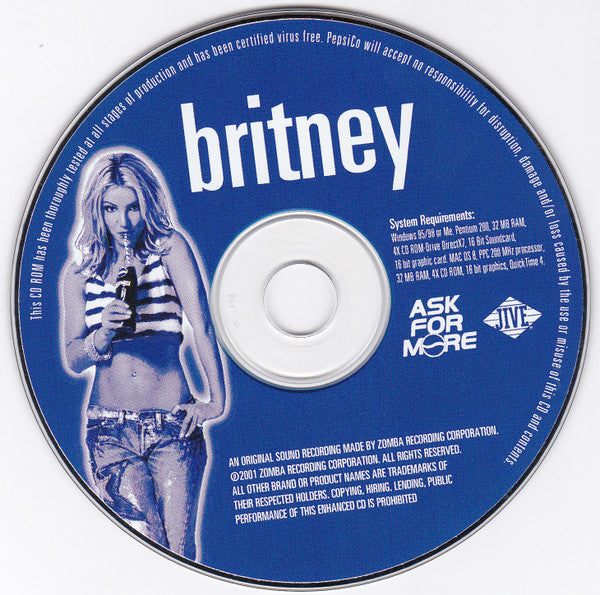 Britney Spears : Right Now (Taste The Victory) (CD-ROM, Enh, Promo)
