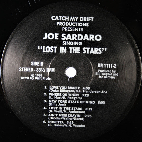 Joe Sardaro : Joe Sardaro Singing "Lost In The Stars" (LP, Album)