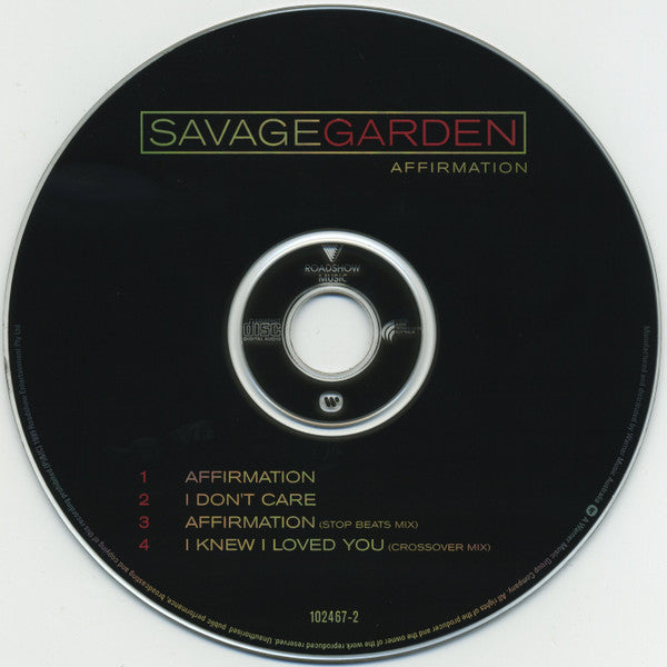 Savage Garden : Affirmation (CD, Single, Sli)