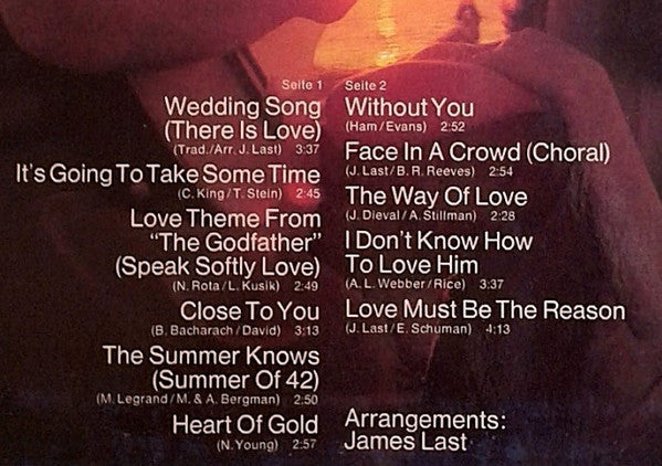 James Last : Love Must Be The Reason (LP, Album)