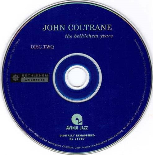 John Coltrane : The Bethlehem Years (2xCD, Comp, RE, RM)