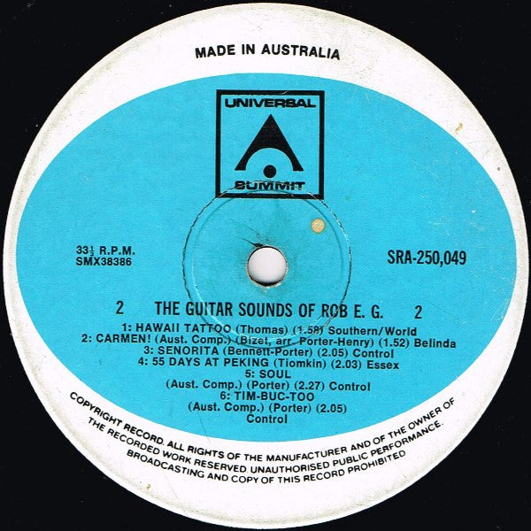 Rob E. G. : Guitar Sounds Of Rob E. G. (LP, Album, RE)
