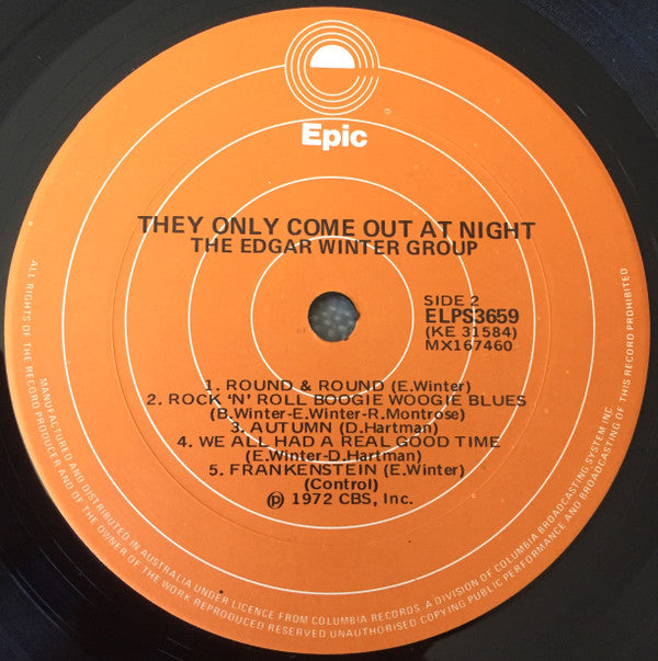 The Edgar Winter Group : They Only Come Out At Night (LP, Album, Ora)