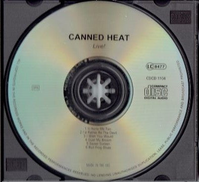 Canned Heat : Live! (CD, Album)
