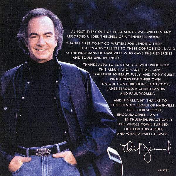 Neil Diamond : Tennessee Moon (CD, Album)