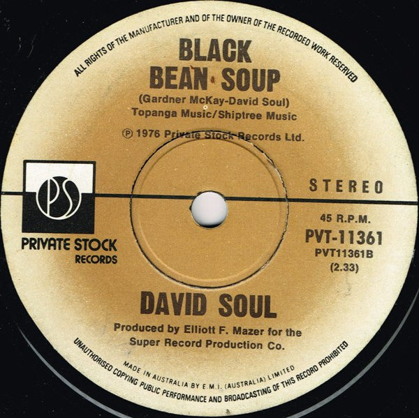 David Soul : Don't Give Up On Us (7", Single)