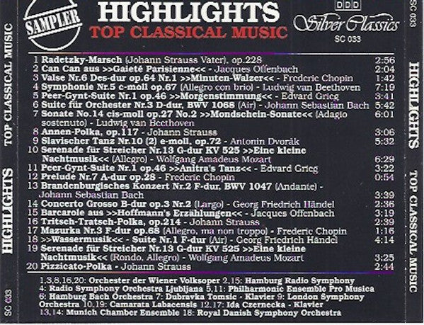 Various : Highlights: Top Classical Music (CD, Album)