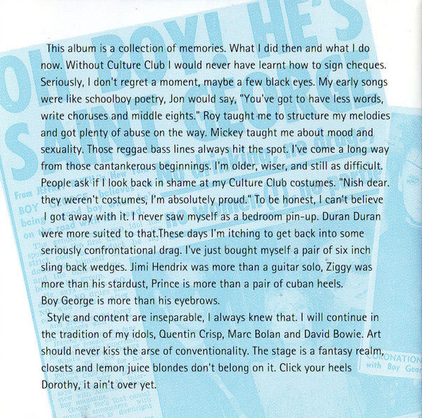 Boy George And Culture Club : At Worst... The Best Of (CD, Comp)