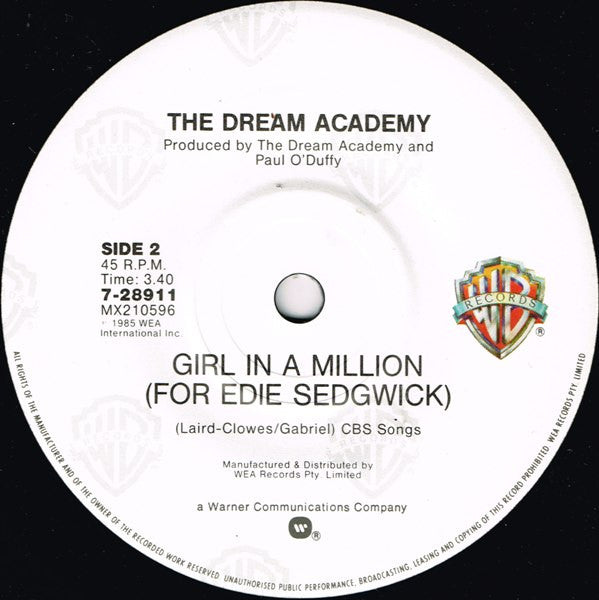 The Dream Academy : The Love Parade (7")