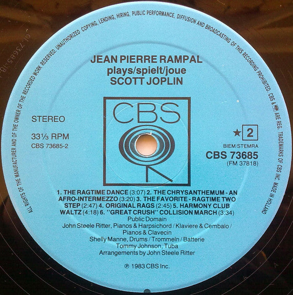 Rampal*, Scott Joplin : Rampal Plays Scott Joplin (LP, Album)