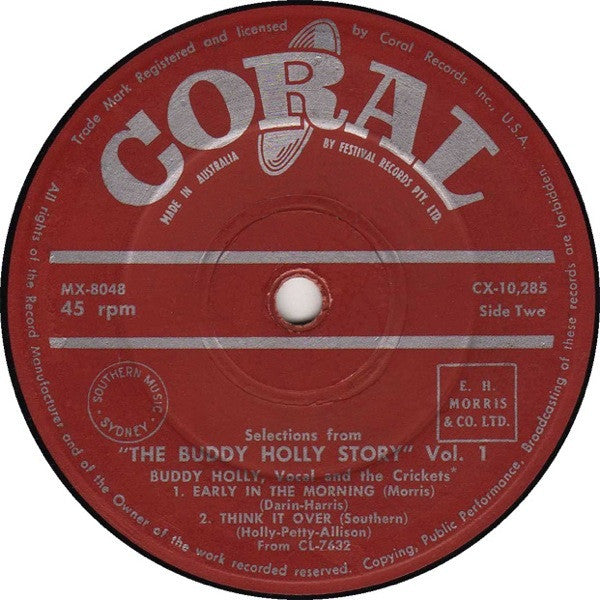 Buddy Holly and The Crickets (2) : Selections From The Buddy Holly Story (7", EP, RE)