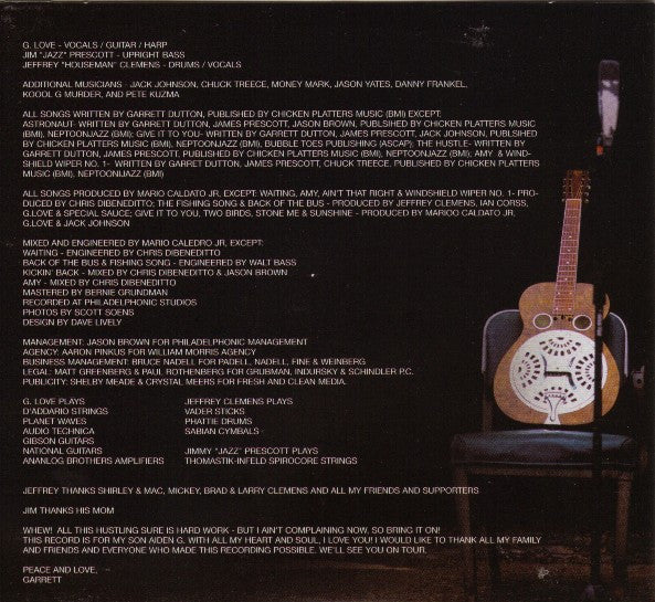 G. Love : The Hustle (Australian Exclusive Bonus Disc Edition) (CD, Album, Dig + CD, EP)