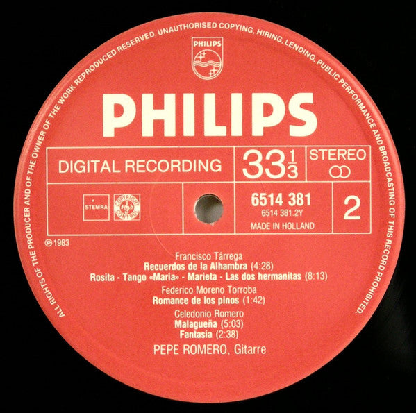 Pepe Romero : Jeux Interdits / Recuerdos De La Alhambra / Asturias (LP, Dig)