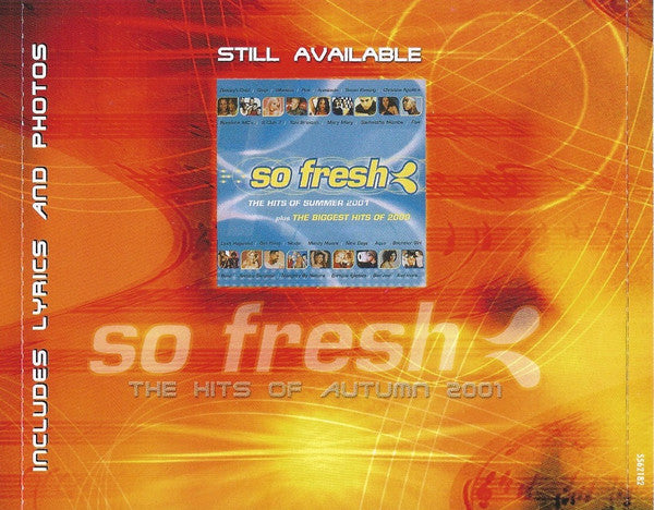 Various : So Fresh: The Hits Of Autumn 2001 (CD, Comp)