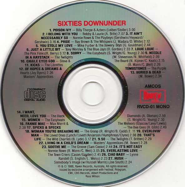 Various : Sixties Downunder Vol. 1 (CD, Comp)