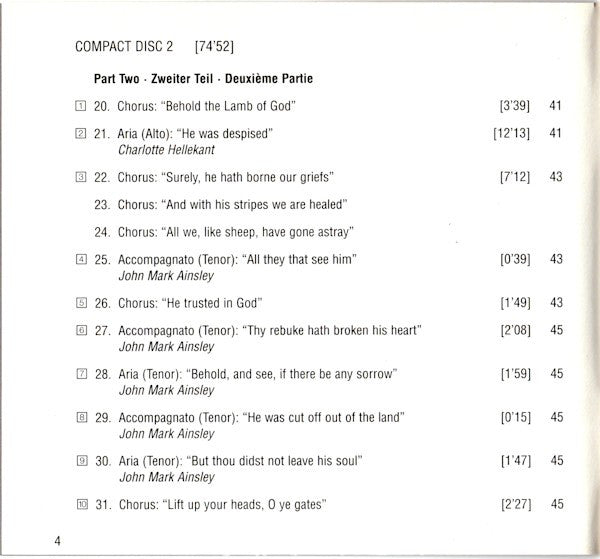 G. F. Handel*, Minkowski* : Messiah (2xCD)