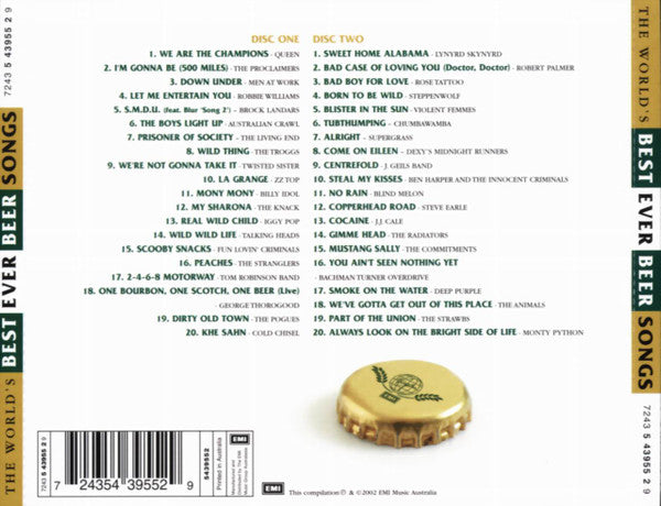 Various : The World's Absolute Best Ever Beer Songs (2xCD, Comp)