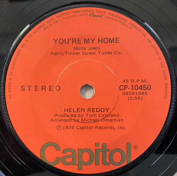 Helen Reddy : Keep On Singing / You're My Home (7")