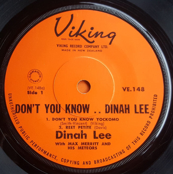 Dinah Lee With Max Merritt And His Meteors* : Don't You Know... (7", EP)