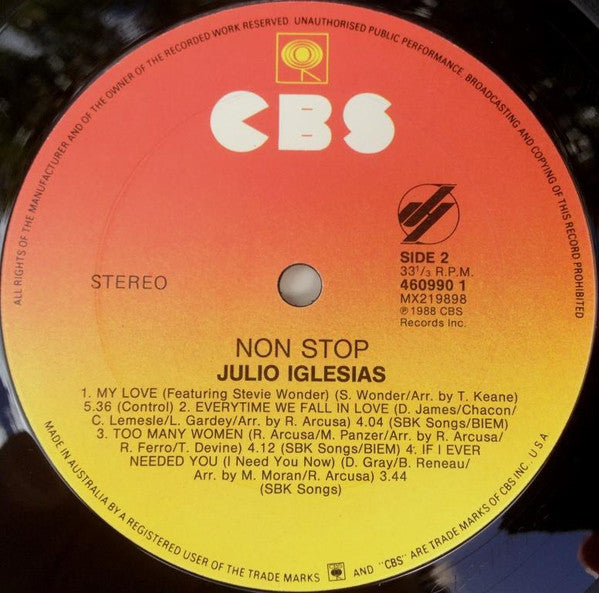 Julio Iglesias : Non Stop (LP, Album)