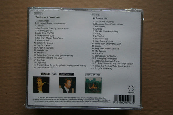 Simon & Garfunkel : The Concert In Central Park / 20 Greatest Hits (2xCD, Comp, SME)