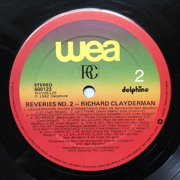 Richard Clayderman : Reveries No 2 (LP, Album)