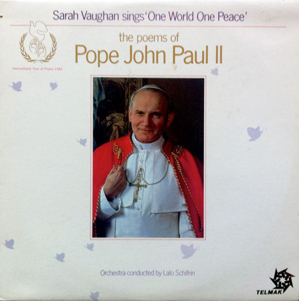 Sarah Vaughan : Sarah Vaughan Sings 'One World One Peace' - The Poems Of Pope John Paul II (LP, Promo, Gat)