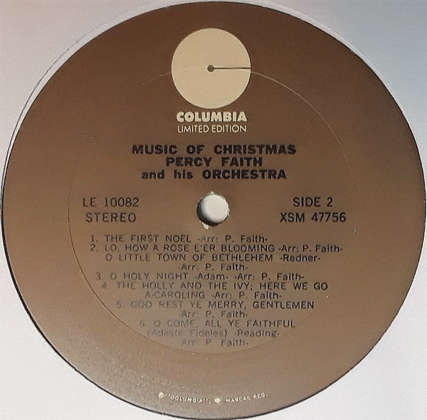 Percy Faith & His Orchestra : Music Of Christmas (LP, Album, RE)