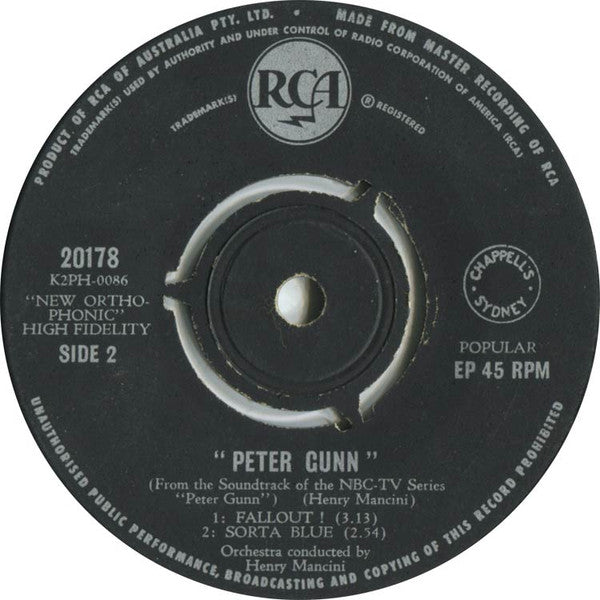 Henry Mancini : The Music From Peter Gunn (7", EP, Mon)