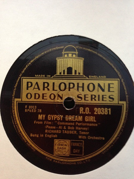 Richard Tauber : Giannina Mia / My Gypsy Dream Girl (Shellac, 10", RP)