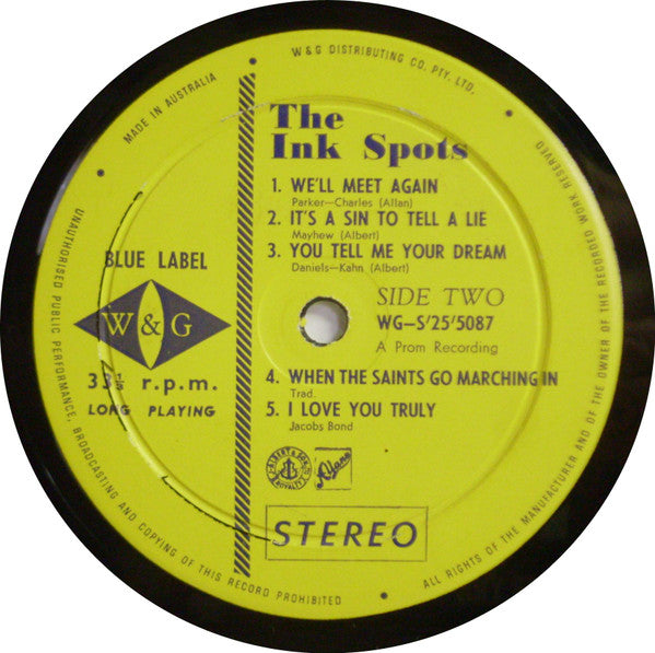 The Sensational Ink Spots : The Sensational Ink Spots (LP, Album)