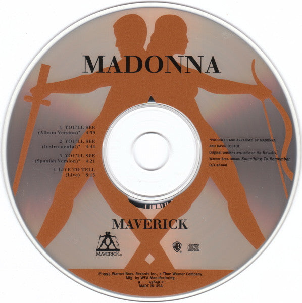 Madonna : You'll See (CD, Maxi, FLP)