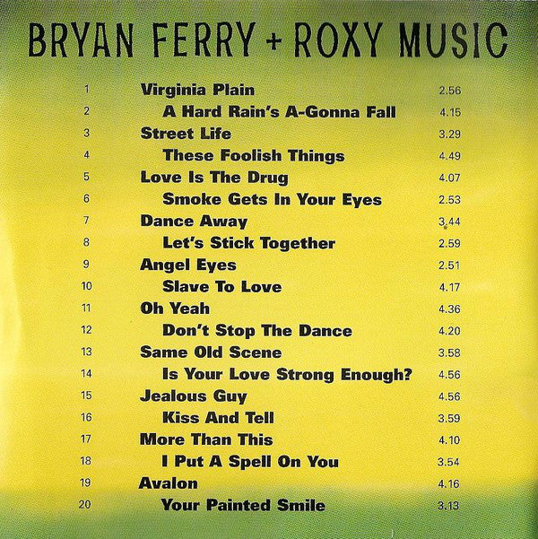 Bryan Ferry + Roxy Music : More Than This (The Best Of Bryan Ferry + Roxy Music) (CD, Comp, RM, EMI)