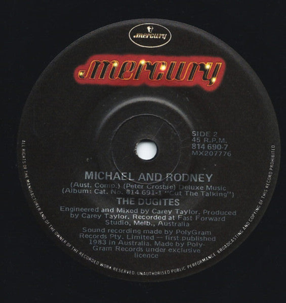 The Dugites : Cut The Talking (7", Single)